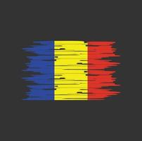 Romania Flag Brush vector