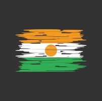 cepillo de bandera de niger vector