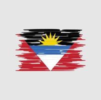 Antigua and Barbuda Flag Brush vector