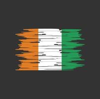 Cote Dlvoire Flag Brush vector