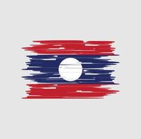 Laos Flag Brush vector