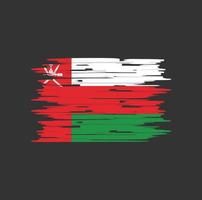 Oman Flag Brush vector