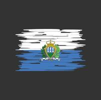 cepillo de bandera de san marino vector