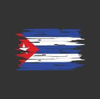 cepillo de bandera de cuba vector