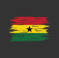 Ghana Flag Brush vector