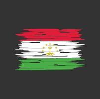 Tajikistan Flag Brush vector