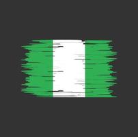 cepillo de bandera de nigeria vector