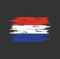 Netherlands Flag Brush vector