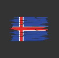 cepillo de la bandera de islandia vector