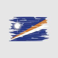 Marshall Islands Flag Brush vector