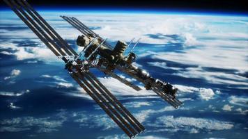 International Space Station. Elements of this image furnished by NASA video