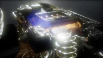 engine and other parts visible in car video