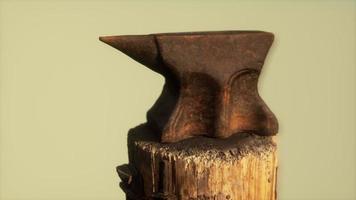 Old rusty anvil from the village forge video