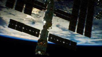 International Space Station. Elements of this image furnished by NASA video