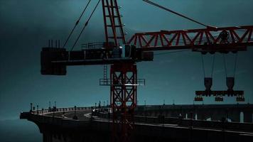 pont routier en construction video