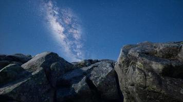 4K Astrophotography star trails over sandstone canyon walls video