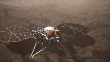 Insight Mars exploring the surface of red planet video