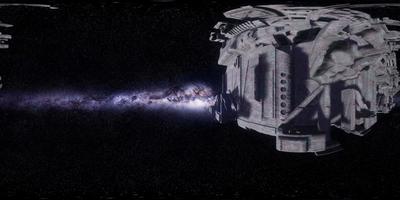 grande nave madre aliena. vr 360 realtà virtuale video