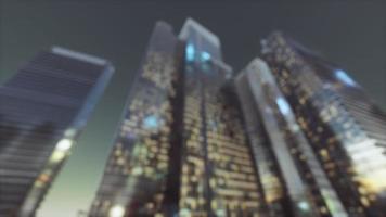 Abstract urban night light bokeh defocused background video