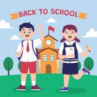 Student Characters Back To School vector