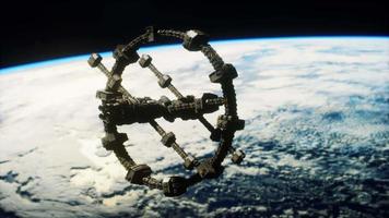 space satellite orbiting the earth Elements of this image furnished by NASA video