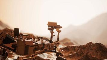 nyfikenhet mars rover utforska ytan av röd planet video