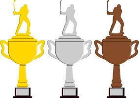 golf trophy perfect for design project vector