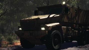 convoy armored vehicle on the road video