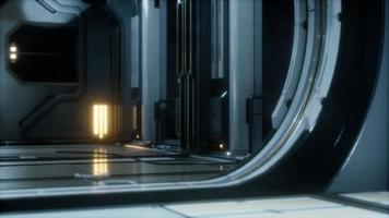 Science-Fiction-Tunnel oder Raumschiffkorridor video