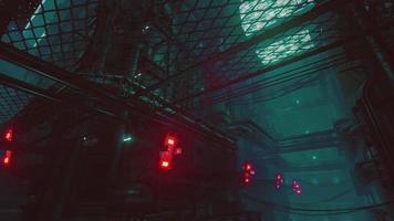 néons de la ville de science-fiction futuriste video