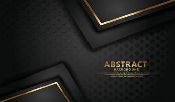 Elegant and futuristic abstract line gold on dots black background vector