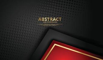 Luxury dark red and black overlap layers background vector