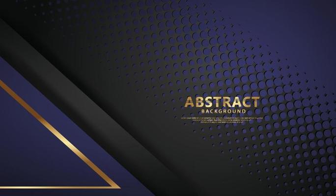 Luxury dark blue and black overlap layers background