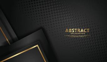 Luxury black overlap layers background vector