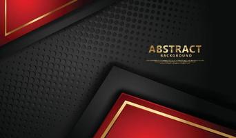 Luxury dark red and black overlap layers background vector