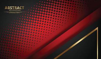 Luxury dark red and black overlap layers background vector