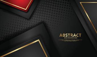 Luxury dark red and black overlap layers background vector