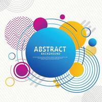 Dynamic and futuristic abstract geometric modern circles with pattern background. vector