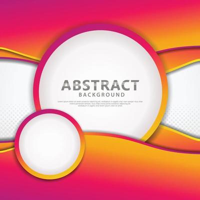 Abstract circle geometric pattern design with wave and halftone background.