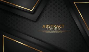 Elegant and futuristic abstract line gold on dots black background vector