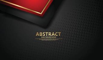 Luxury dark red and black overlap layers background vector