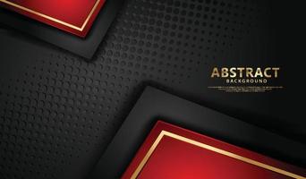 Luxury dark red and black overlap layers background vector