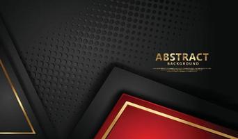 Luxury dark red and black overlap layers background vector