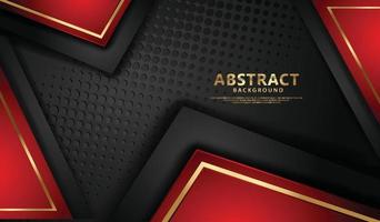 Luxury dark red and black overlap layers background vector