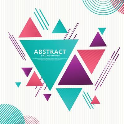 Dynamic and futuristic abstract minimalist colorful triangles with modern pattern background