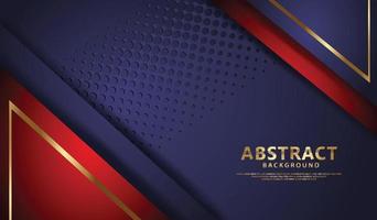 Luxury dark red and blue overlap layers background vector