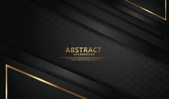 Elegant and futuristic abstract line gold on dots black background vector