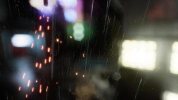 Urban Scene at Rainy Night video