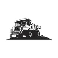 dump truck silhouette vector