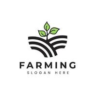 Agriculture logo design template in the field of Farming,plant business,illustration symbol vector